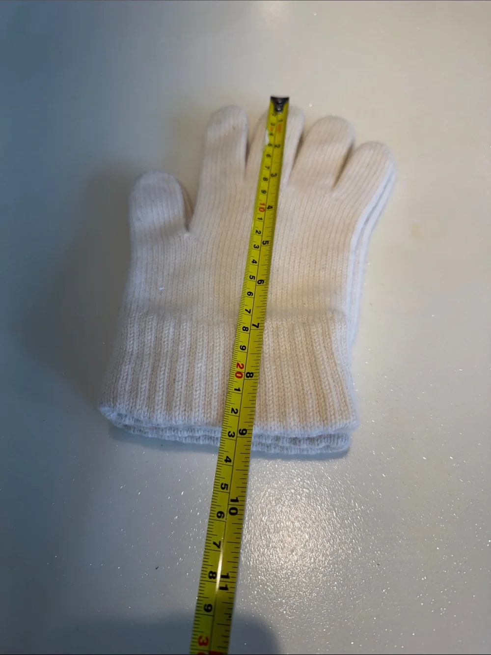Cashmere Cream Knit Winter Gloves Scotland